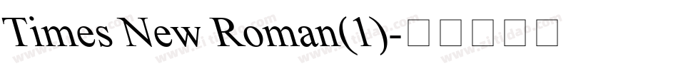 Times New Roman(1)字体转换